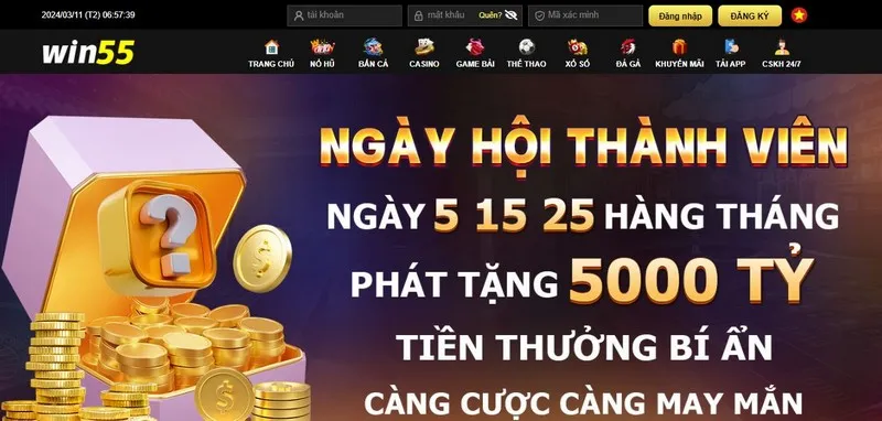 Tham gia Win55 người chơi cần có thiết bị giải trí đảm bảo cấu hình