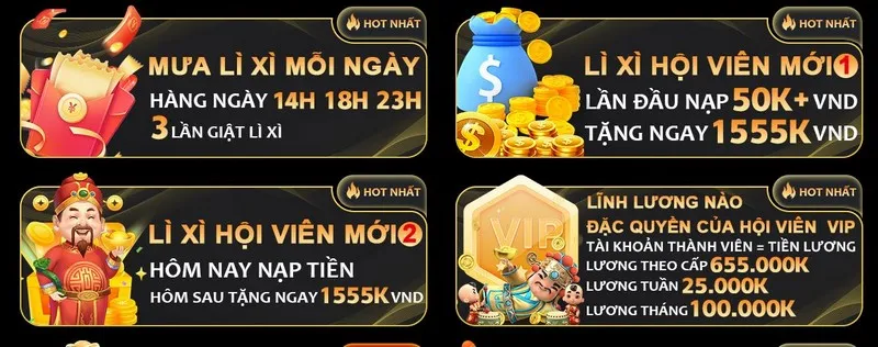 Thành viên mới được nhận rất nhiều ưu đãi từ Win55