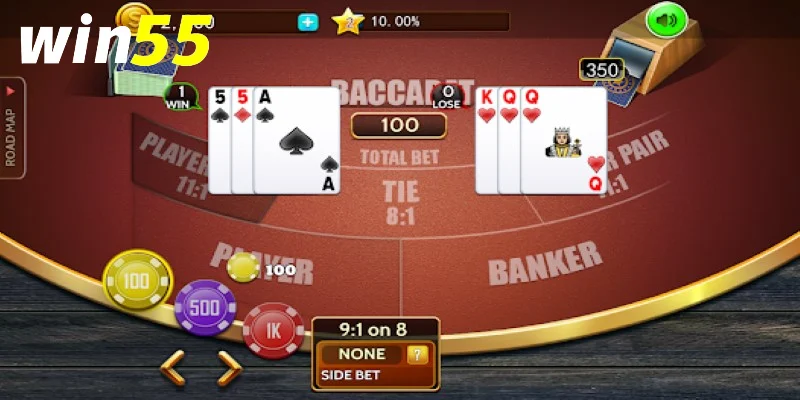 Baccarat đặt cửa con Win55 hoạt động như thế nào?