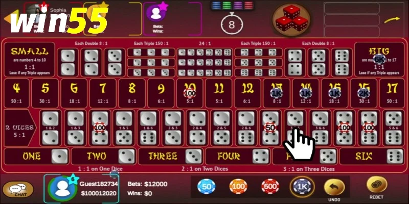 Cách Sicbo cược tài Win55 được thực hiện